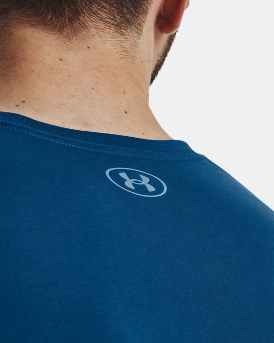 Tee-shirt à manches courtes UA Team Issue Wordmark pour homme, Blue, pdpMainDesktop image number 3